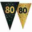Wimpelkette Golden Celebrations 80. Geburtstag