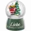 Glitzerkugel Elch Liebe Weihnachtsgrüsse