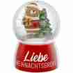 Mini Glitzerkugel Bär Liebe Weihnachtsgrüsse