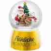Glitzerkugel Santa & Schneemann Fröhnliche Weihnachten