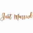 Just Married Kurzgirlande Rose Gold