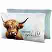 Kissen Hochlandrind Hier wird gechillt 23 x 40cm