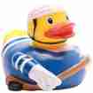 Eishockey Quietscheentchen-Gummiente 8cm