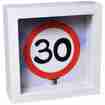 Bilderrahmen-Spardose Verkehrstafel 30 Geburtstag