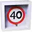 Bilderrahmen-Spardose Verkehrstafel 40 Geburtstag