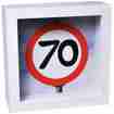 Bilderrahmen-Spardose Verkehrstafel 70 Geburtstag