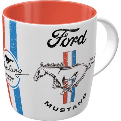 Nostalgic Art - Ford Mustang Horse & Stripes Logo Tasse