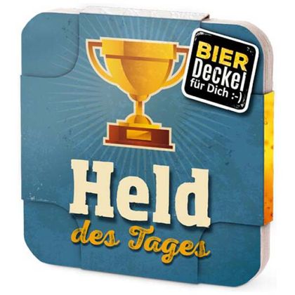 Bierdeckel Held des Tages 6 Stk.