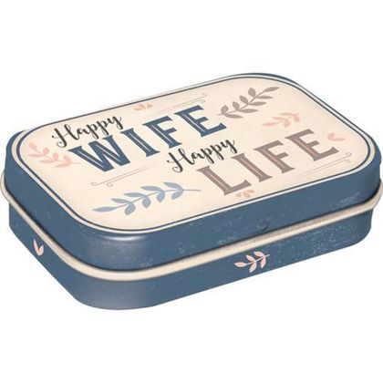 Nostalgic Art - Happy Wife Happy Life Mint Box 15g
