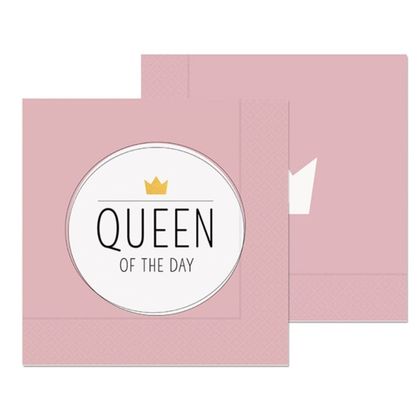 Servietten Queen of the Day rosa 20 Stück