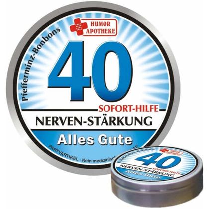 Pfefferminzbonbons zum Geburtstag 40