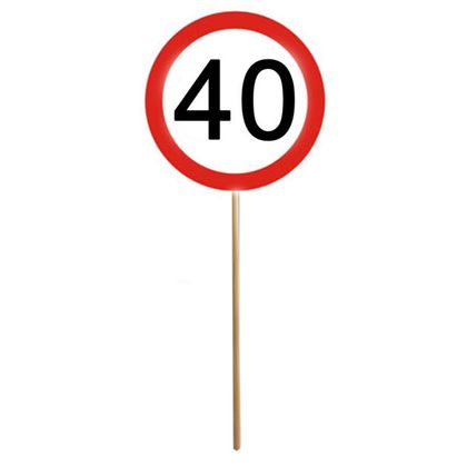 Mini Verkehrsschilder 40. Geburtstag 12 Stück