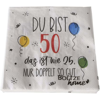 Servietten 50. Geburtstag