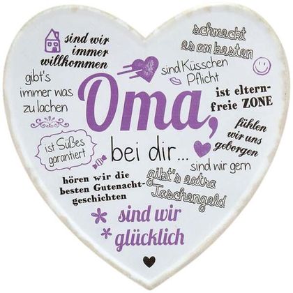 Herz Schild Oma