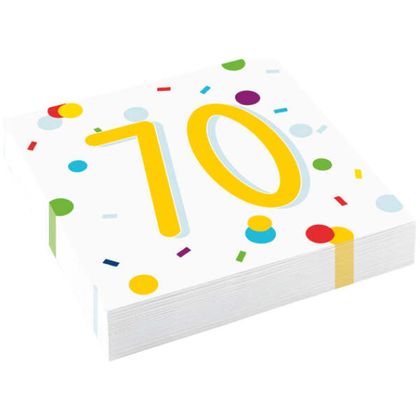 Servietten 70. Geburtstag Konfetti 20 Stück