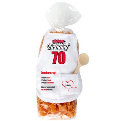 70. Geburtstag Herz Pasta
