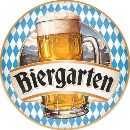 Nostalgic Art Biergarten Blechschild 35cm