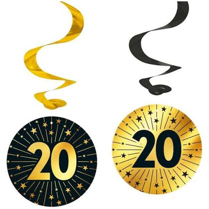 Hängedeko Spirale Golden Celebrations 20. Geburtstag