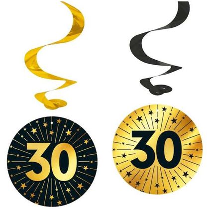 Hängedeko Spirale Golden Celebrations 30. Geburtstag