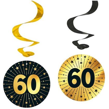 Hängedeko Spirale Golden Celebrations 60. Geburtstag