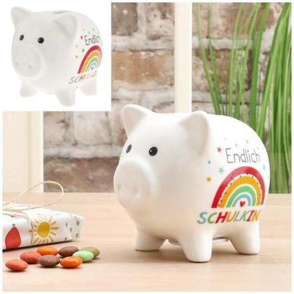Sparschwein Endlich Schulkind 12cm