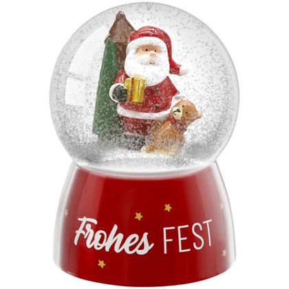 Glitzerkugel Santa Frohes Fest