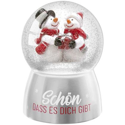 Glitzerkugel Schneemänner Schön dass es dich gibt