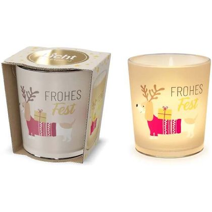 Teelicht Frohes Fest Dackel