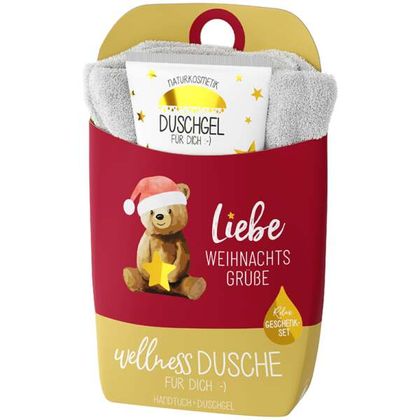 Wellnessdusche Liebe Weihnachtswünsche Bär