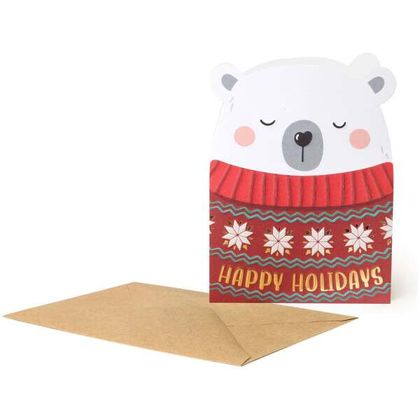 Legami Weihnachtskarte Polar Bear Happy Holidays
