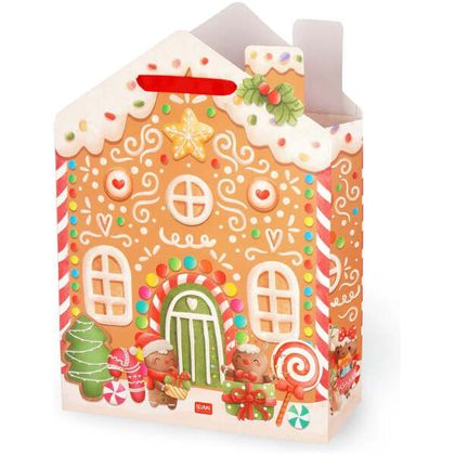 Legami Weihnachtsgeschenktüte Gingerbread House X-Large