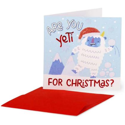 Legami Mini-Weihnachtskarte Are you Yeti for Christmas