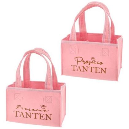 Flaschenträger Filz Prosecco Tanten Rosa
