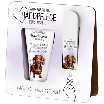 Handpflege-Set Dackel Es sind die kleinen Dinge