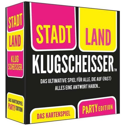 Stadt Land Klugscheisser Kartenspiel Party-Edition
