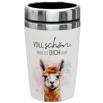 Thermobecher To Go Lama Voll schön dass es Dich gibt 240ml