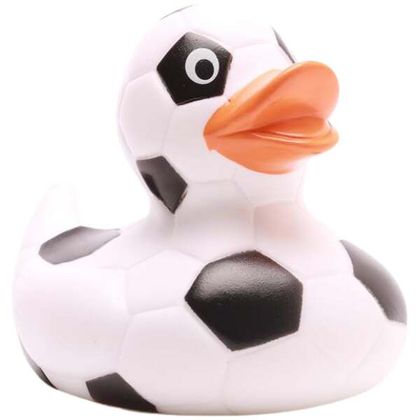 Fussball Quietscheentchen-Gummiente 8cm
