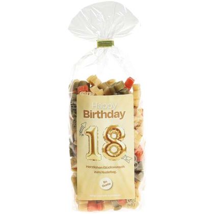 18. Geburtstag Happy Birthday Pastasäckli 250g