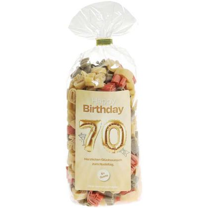 70. Geburtstag Happy Birthday Pastasäckli 250g