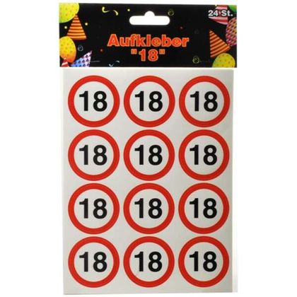 Aufkleber Verkehrstafel 18 Geburtstag
