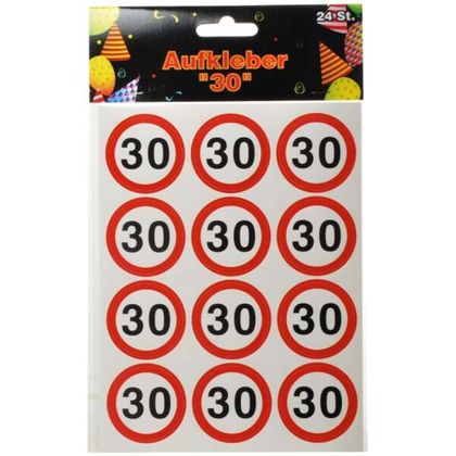 Aufkleber Verkehrstafel 30 Geburtstag