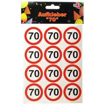 Aufkleber Verkehrstafel 70 Geburtstag