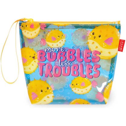 Legami Strandpochette Pufferfish Beach Pouch More Bubbles