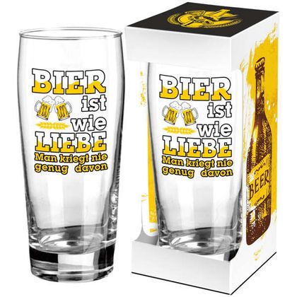Bierglas Bier ist wie Liebe 500ml