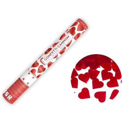 Konfettikanone Herz Rot 40cm