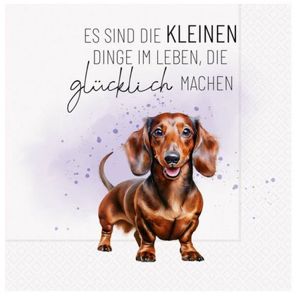 Servietten Dackel Es sind die kleinen Dinge 20 Stück