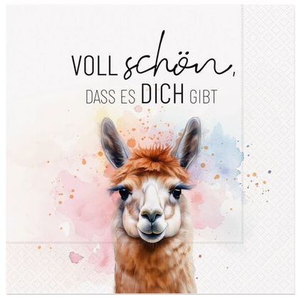 Servietten Lama Voll Schön dass es dich gibt 20 Stück
