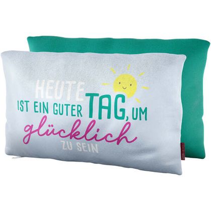 Kissen Blau Glücklich 23 x 40cm