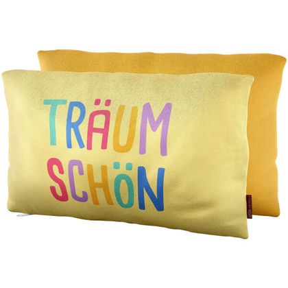 Kissen Gelb Träum schön 23 x 40cm