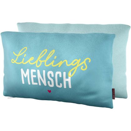 Kissen Petrol Lieblingsmensch 23 x 40cm